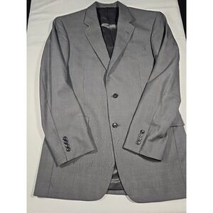 Jos A Bank Mens Sport Coat Blazer Suit Jacket Gray Wool 40L Notch